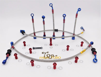 Fren Tubo Carbotech Carbon Fiber, Kevlar or Stainless Complete DIRECT Brake Line Kit for the Yamaha YZF-R6 GYTR (22-25)