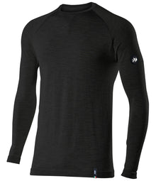 SIX2 Lightweight Merino Wool Long-sleeve Mock Neck Shirt