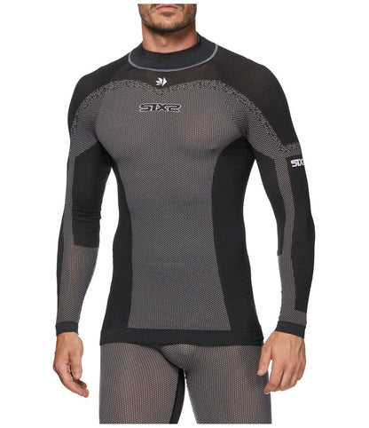 SIX2 Lightweight Long-sleeve Mock Neck Jersey
