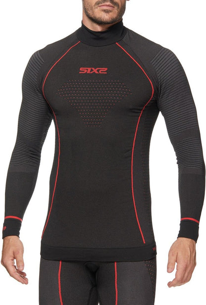 SIX2 Thermal Long-sleeve Mock Neck Shirt