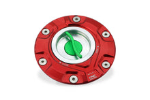 CNC Racing TRICOLORE 'GEAR' Aluminum Gas Cap for MV 3 cylinder Models, Aprilia, Moto Guzzi, and Triumph