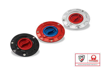 CNC Racing PRAMAC RACING LIMITED EDITION Quick Release Gas Cap for newer Ducati's  MV's and Aprilia's