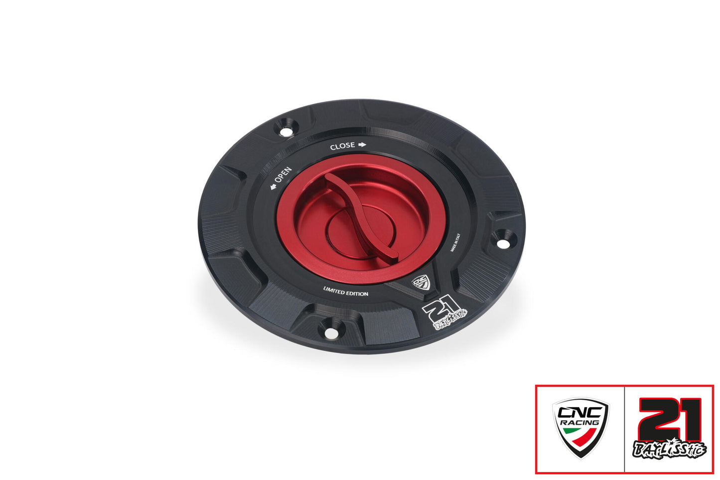 CNC Racing TROY BAYLISS LIMITED EDITION Quick Release Gas Cap for newer Ducati's  MV's and Aprilia's