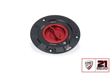 CNC Racing TROY BAYLISS LIMITED EDITION Quick Release Gas Cap for newer Ducati's  MV's and Aprilia's