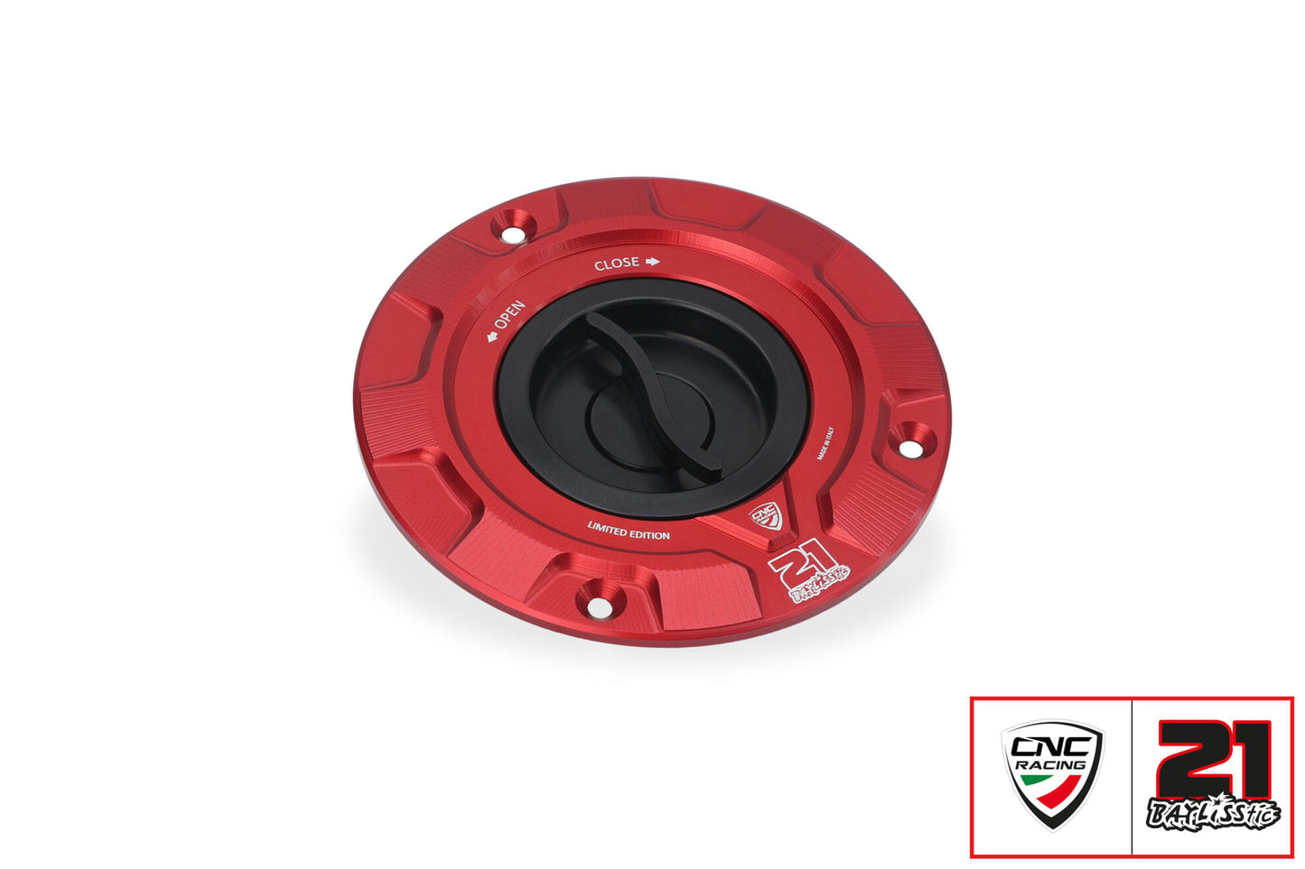 CNC Racing TROY BAYLISS LIMITED EDITION Quick Release Gas Cap for newer Ducati's  MV's and Aprilia's