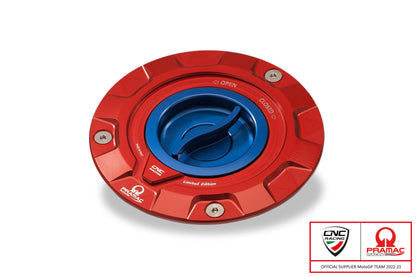 CNC Racing PRAMAC RACING LIMITED EDITION Quick Release Gas Cap for newer Ducati's  MV's and Aprilia's