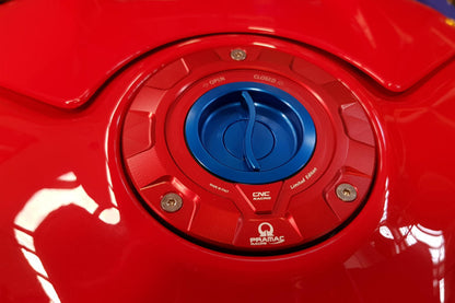 CNC Racing PRAMAC RACING LIMITED EDITION Quick Release Gas Cap for newer Ducati's  MV's and Aprilia's