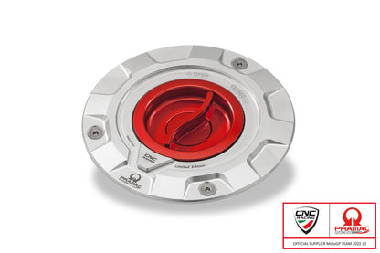 CNC Racing PRAMAC RACING LIMITED EDITION Quick Release Gas Cap for newer Ducati's  MV's and Aprilia's