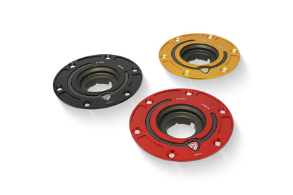 CNC Racing Aluminum with Carbon Inlay Gas Cap Flange for Ducati And KTM