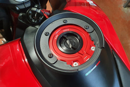 CNC Racing Spacer Kit for Tank Bag Mounts CNC's Gas Cap Flanges for Ducati Multistrada V4 / 1200 / 1260 / 950, Diavel 1260, and Hypermotard 950