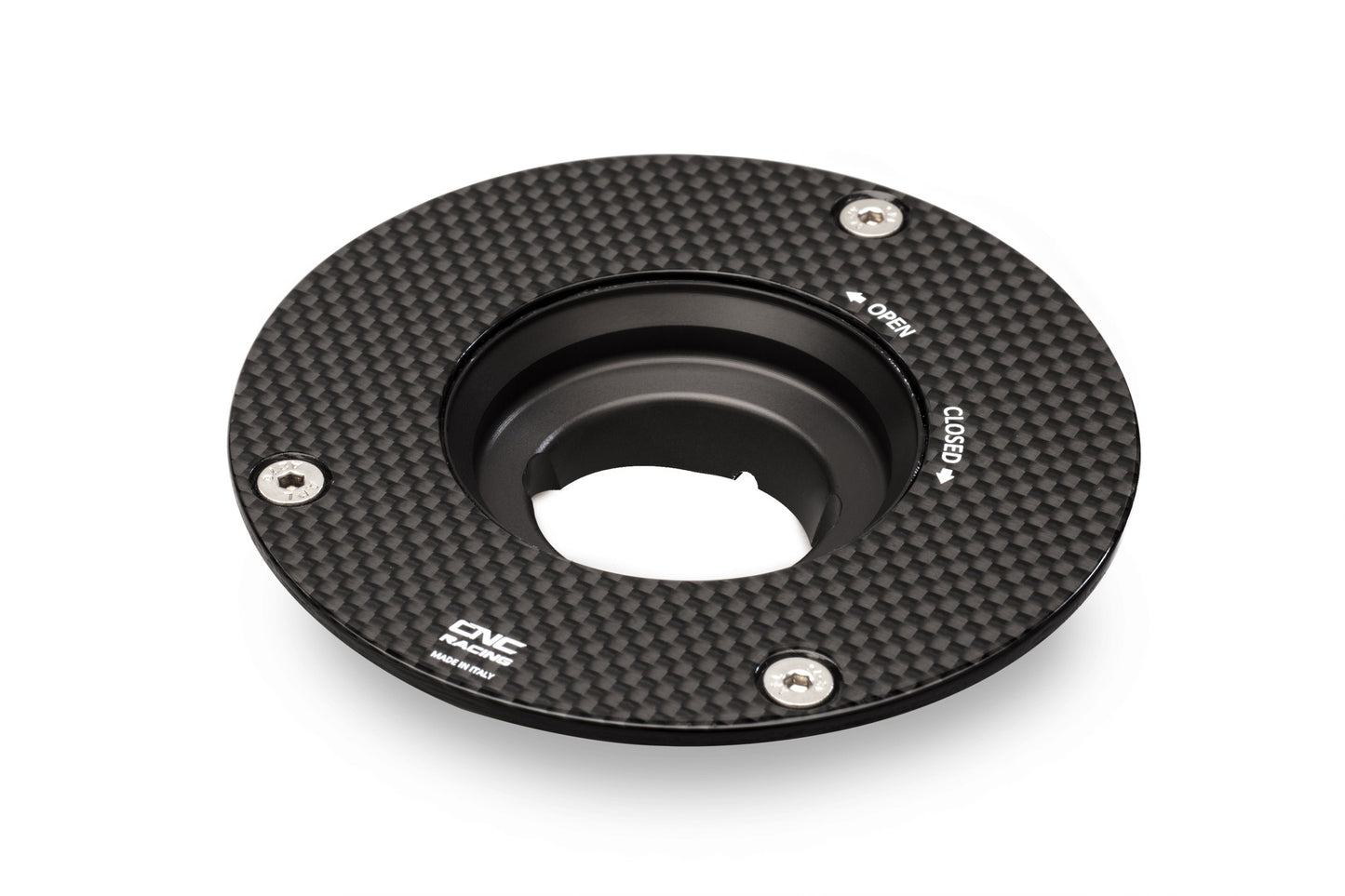 CNC Racing Carbon Fiber Gas Cap Flange for newer Ducati's  MV's and Aprilia's