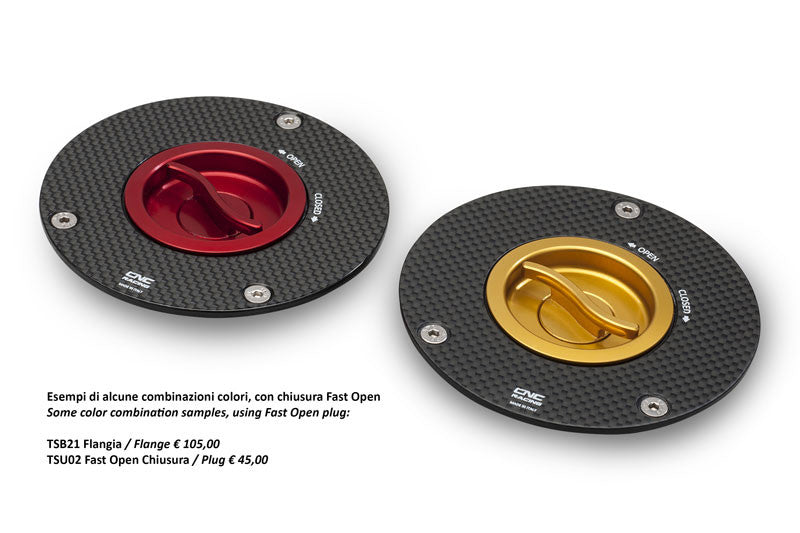 CNC Racing PRAMAC RACING LIMITED EDITION Carbon Fiber Gas Cap Flange for newer Ducati's, MV's, and Aprilia's