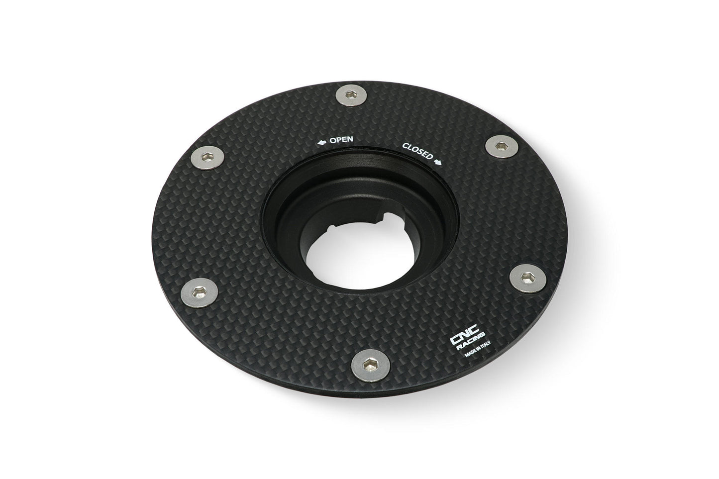 CNC Racing Carbon Fiber Gas Cap Flange for Ducati and KTM