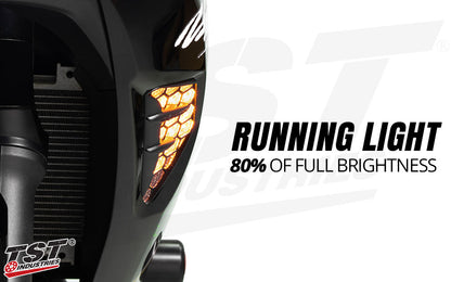 TST Industries Nexus Standard LED Front Turn Signals for Kawasaki Ninja Sportbikes -Type 1