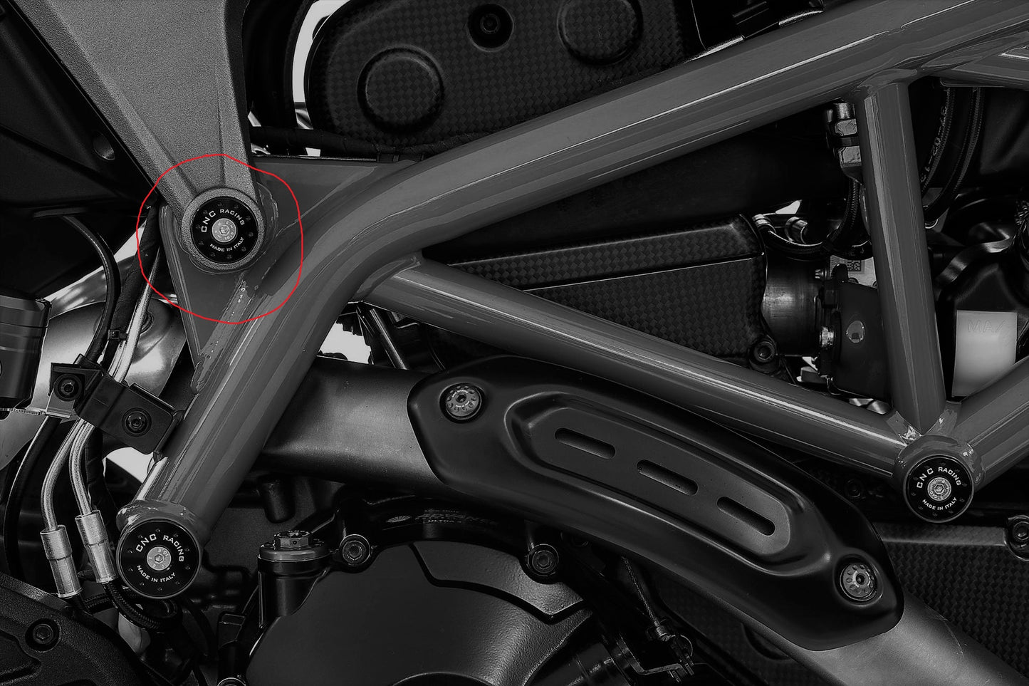 CNC Racing Subframe Only Frame Plug Kit for Ducati Hypermotard 821 / 939