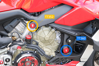 CNC Racing Forward / Lower Frame Plug Kit for Ducati Streetfighter V4 / S