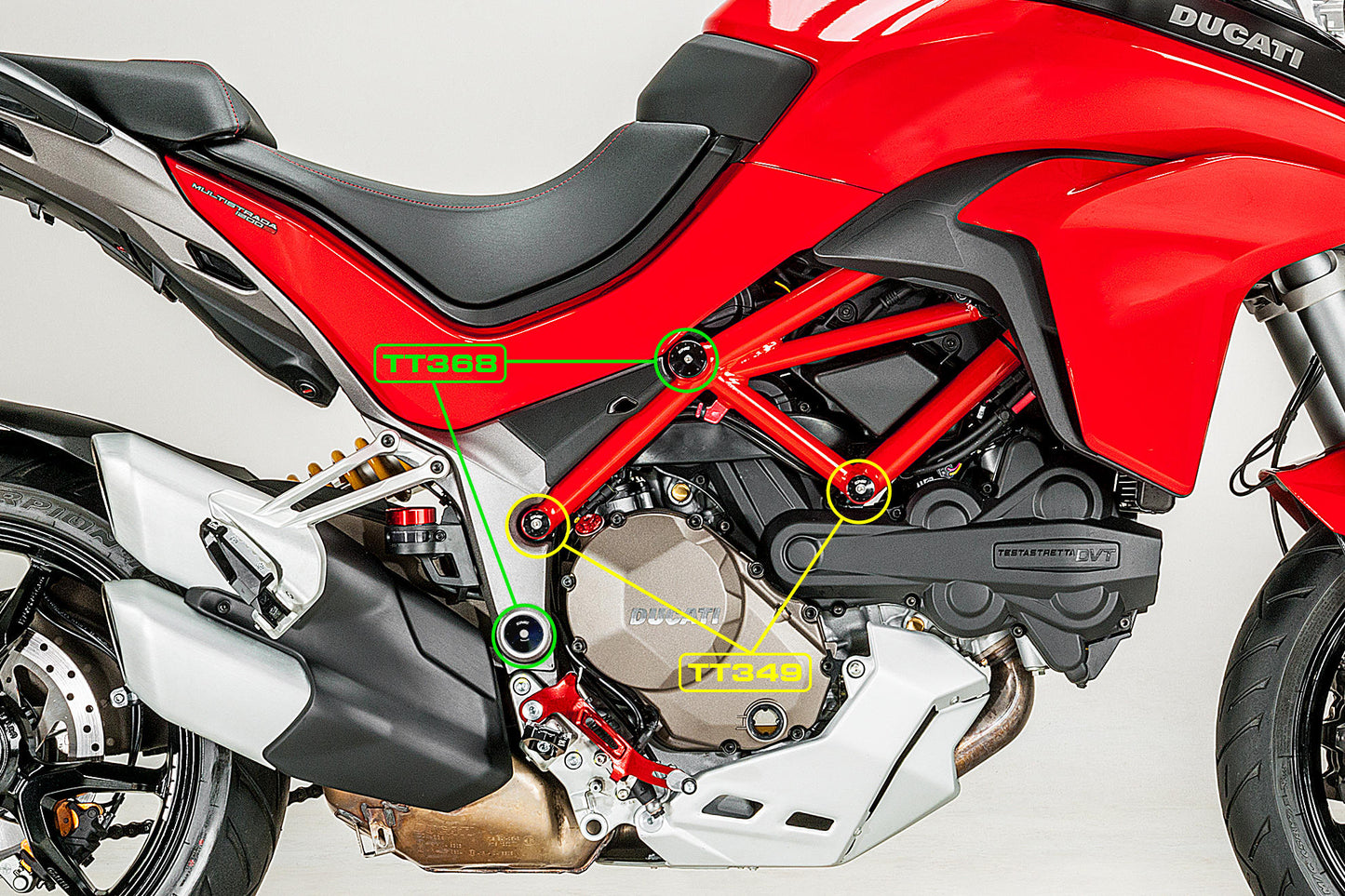 CNC Racing Frame Plug Kit Two (Large Set) for Ducati Multistrada 1200 (15-17)