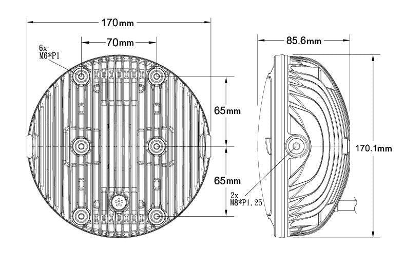 Koso THUNDERBOLT 7 Inch LED Round Headlight