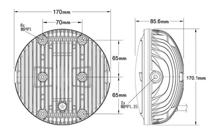 Koso THUNDERBOLT 7 Inch LED Round Headlight