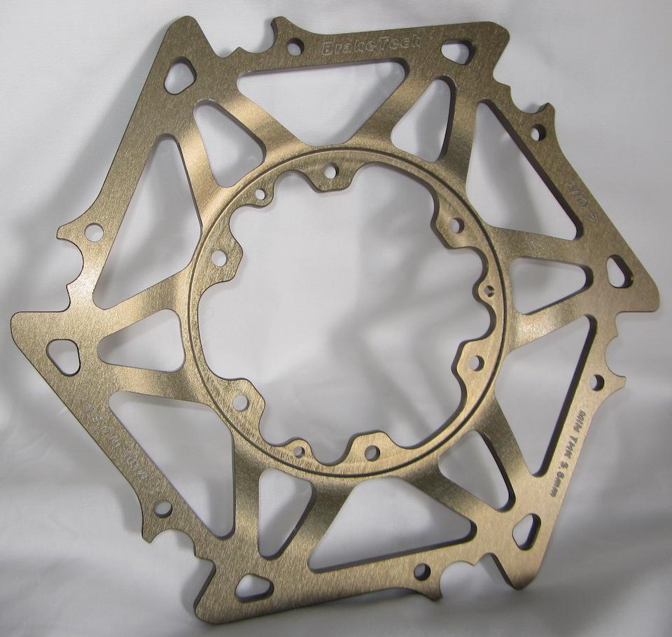 BRAKETECH RACING ROTORS - AXIS/COBRA STAINLESS STEEL 330MM X 6MM ROTORS FOR DUCATI Superbikes with TC