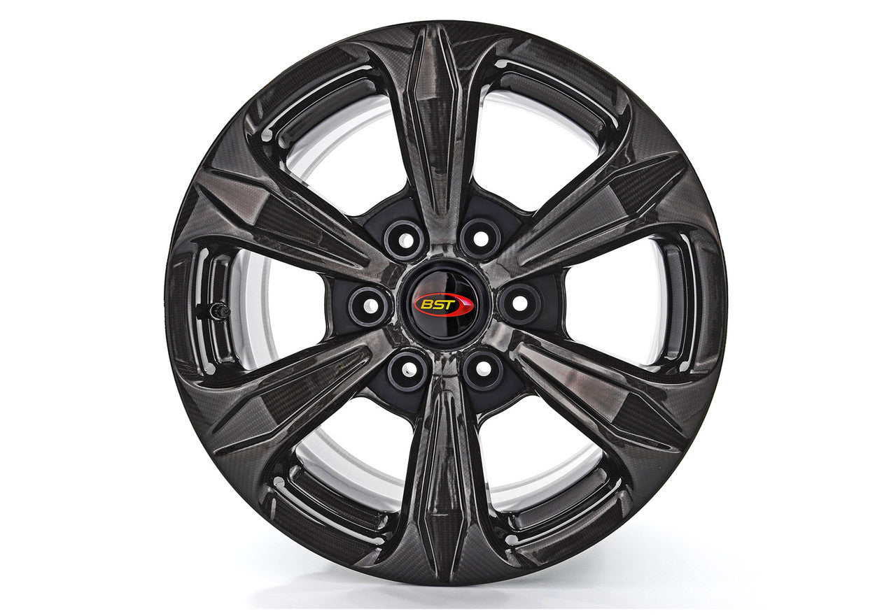 BST TUFF TEK 6 Spoke Carbon Fiber Wheel for the Ford F150 (2015+), Jeep Wrangler JK (07-17), and Tesla Cybertruck - 20 x 9.5