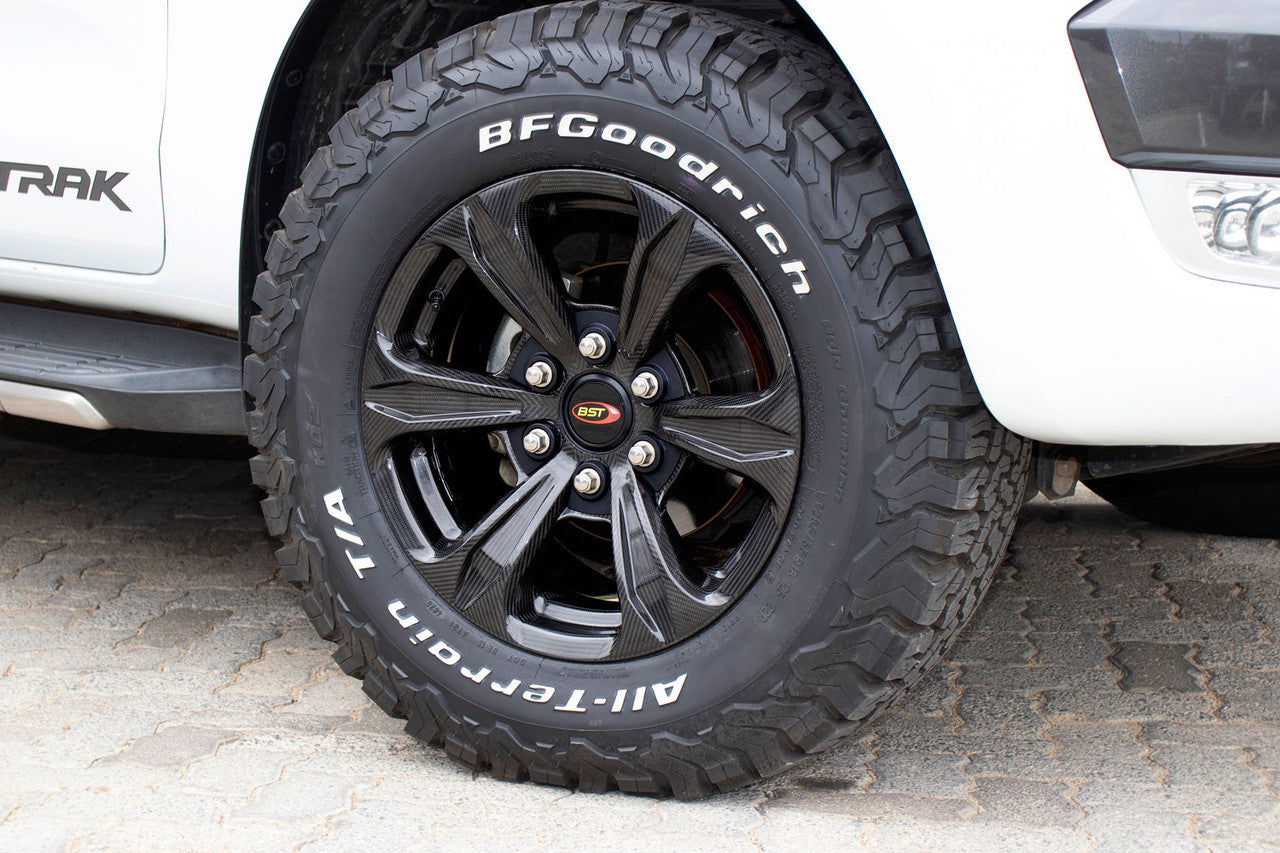 BST TUFF TEK 6 Spoke Carbon Fiber Wheel for the Ford F150 (2015+), Jeep Wrangler JK (07-17), and Tesla Cybertruck - 20 x 9.5