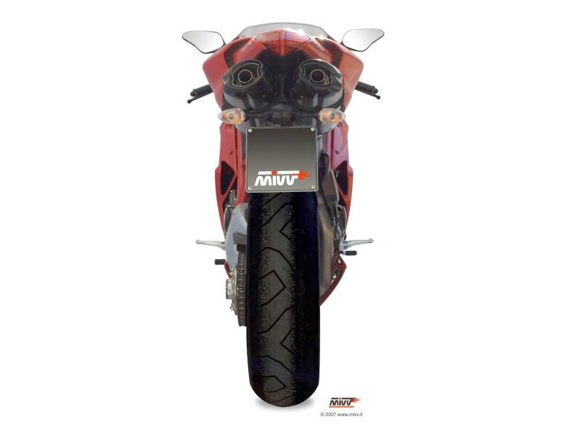 MIVV 2 Slip-on, Suono Stainless Steel, Sub-code/Underseat Exhaust For Ducati 848 07-13, 1098 07-11, 1198 09-12
