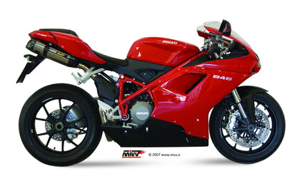 MIVV 2 Slip-on, Suono Stainless Steel, Sub-code/Underseat Exhaust For Ducati 848 07-13, 1098 07-11, 1198 09-12