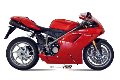 MIVV 2 Slip-on, Suono Black, Sub-code/Underseat Exhaust For Ducati 848 07-13, 1098 07-11, 1198 09-12