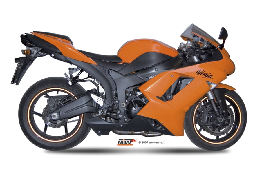MIVV Slip-on, Suono Stainless Steel, Undertail/Underseat Exhaust For Kawasaki ZX-6R 2007-2008