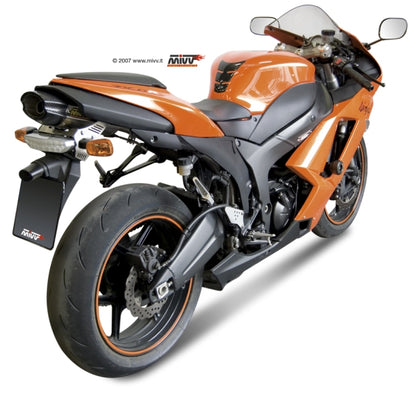MIVV Slip-on, Suono Stainless Steel, Undertail/Underseat Exhaust For Kawasaki ZX-6R 2007-2008