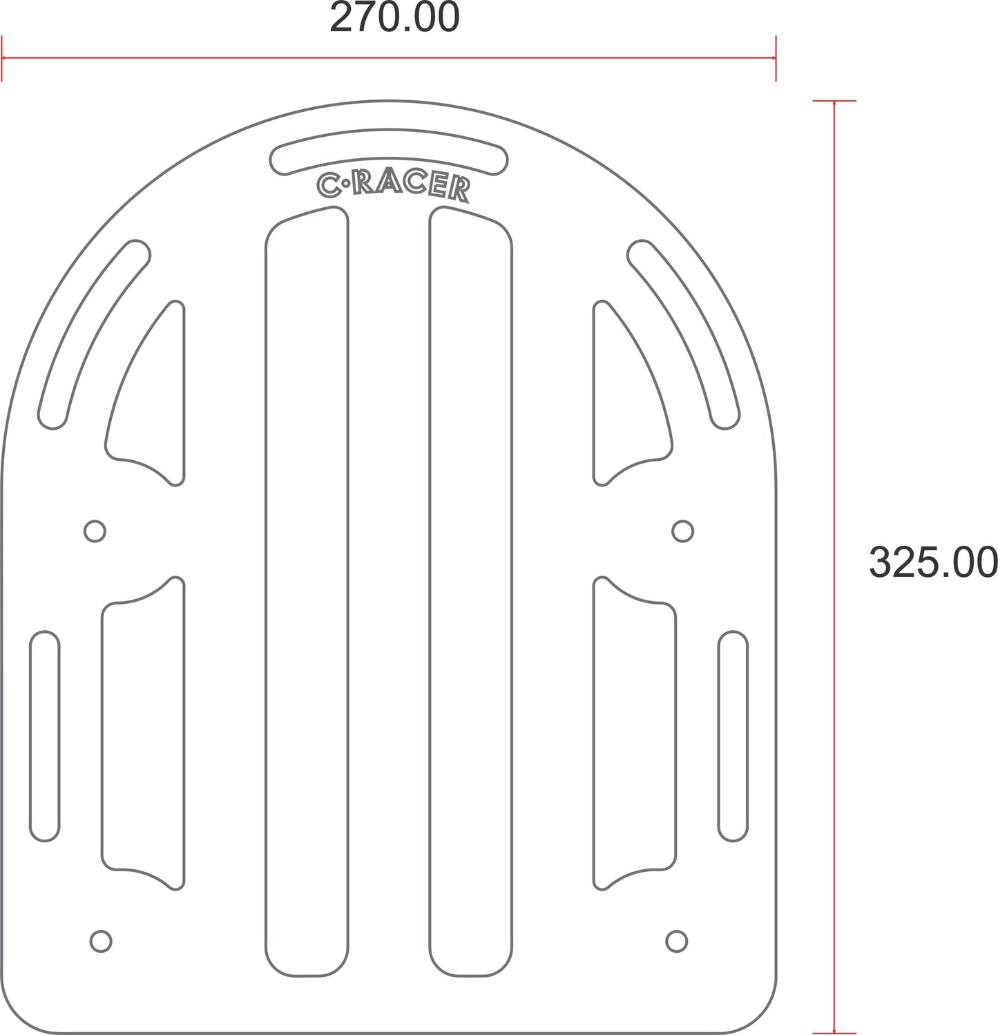 C-Racer Universal Luggage Rack with 4 Mounting Points - ULR1