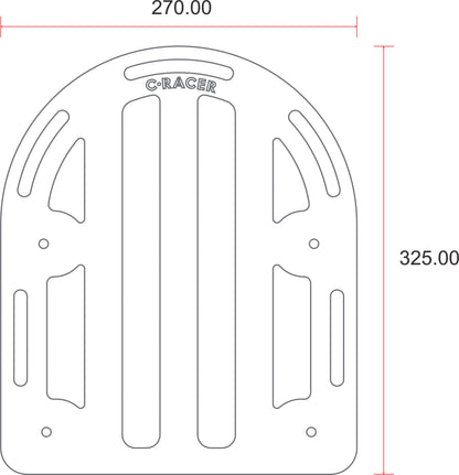 C-Racer Universal Luggage Rack with 4 Mounting Points - ULR1