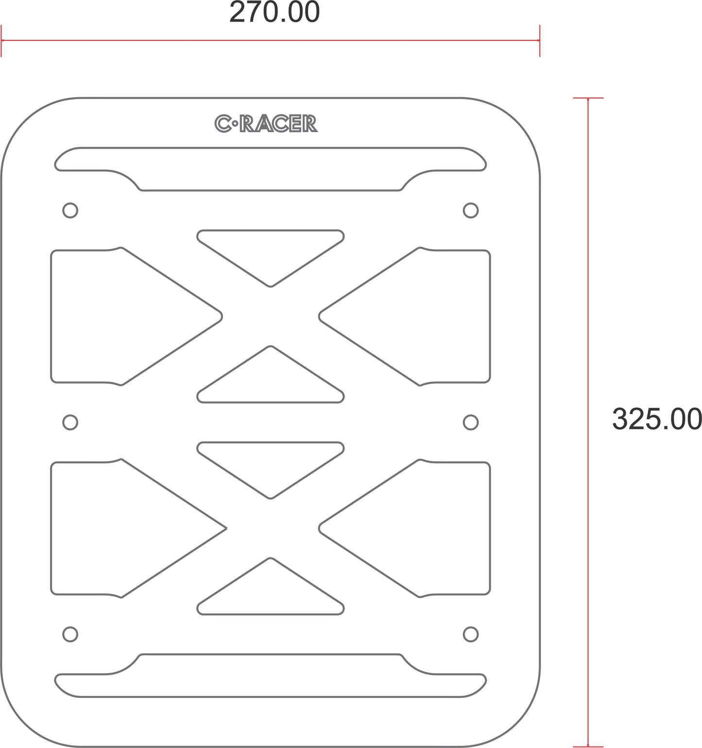 C-Racer Universal Luggage Rack with 6 Mounting Points - ULR2