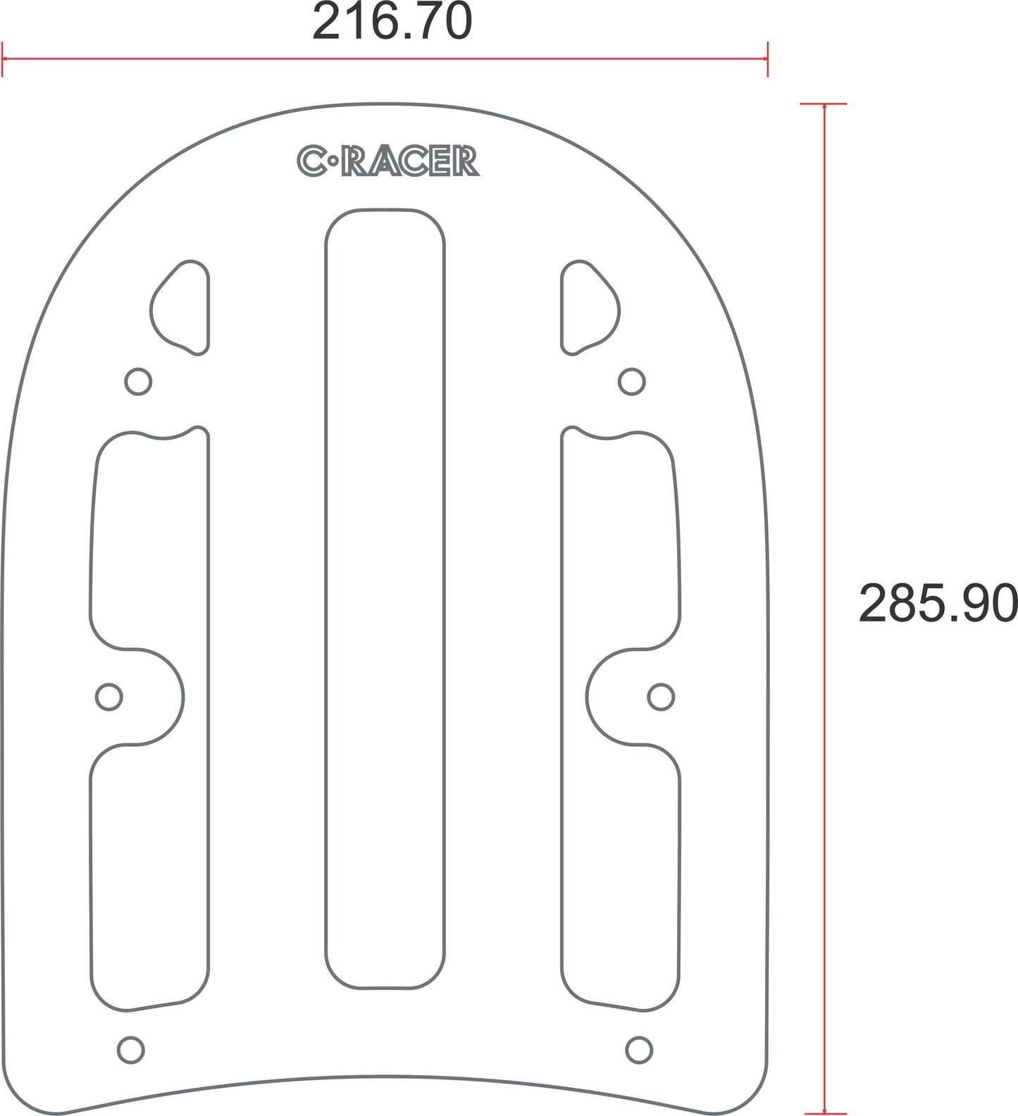 C-Racer Luggage Rack exclusively for SCRCX or SCRFCX seats - LRCX