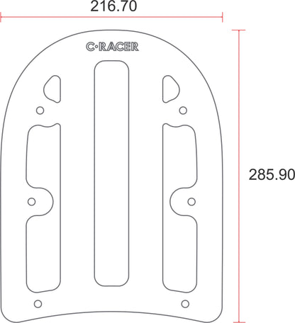 C-Racer Luggage Rack exclusively for SCRCX or SCRFCX seats - LRCX