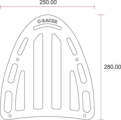 C-Racer Luggage Rack exclusively for SCRSR or SCRFSR series seats - LRSR