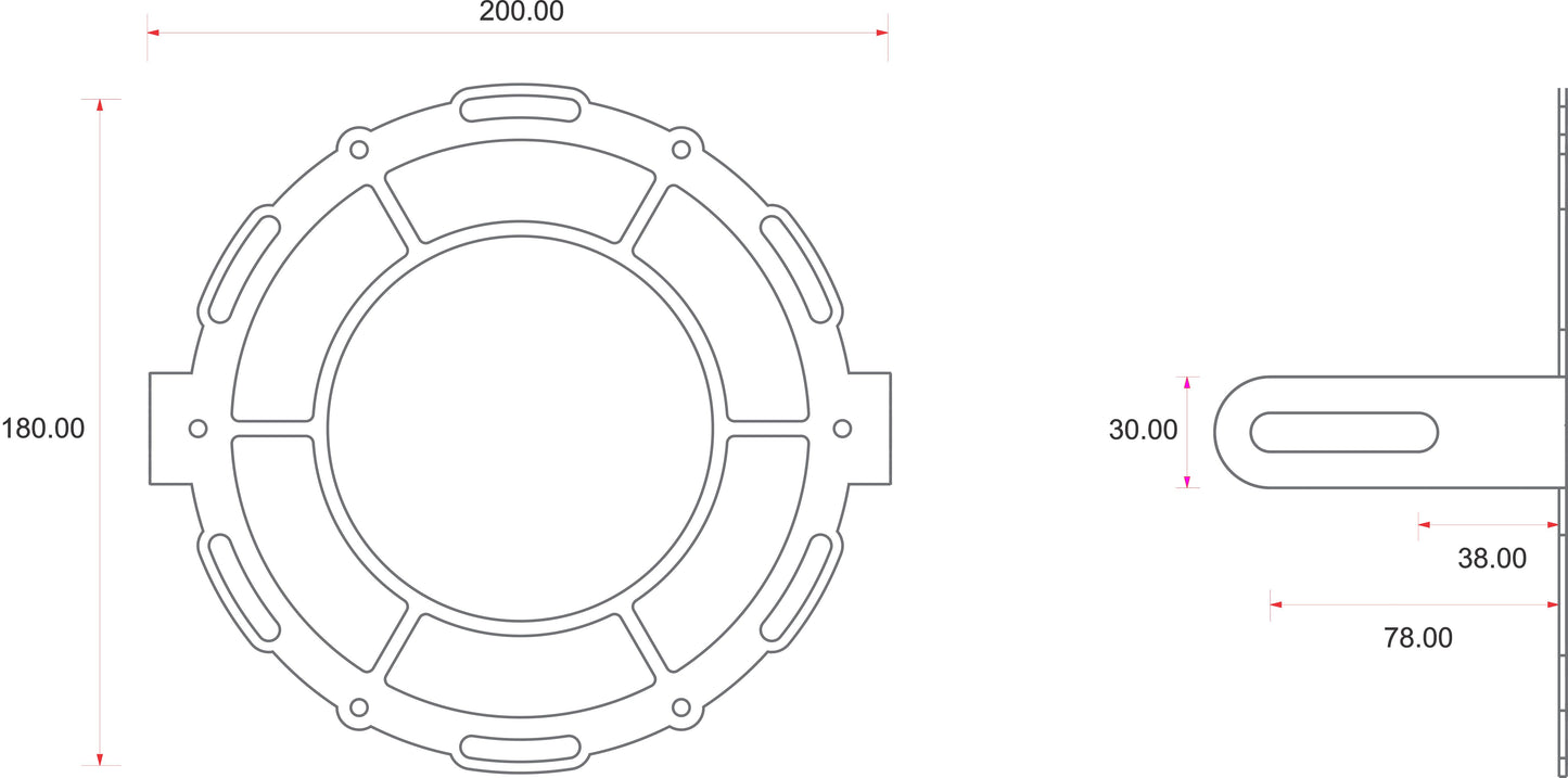 C-Racer Universal Headlight Grill with Plexiglass Lenses - UPLG2