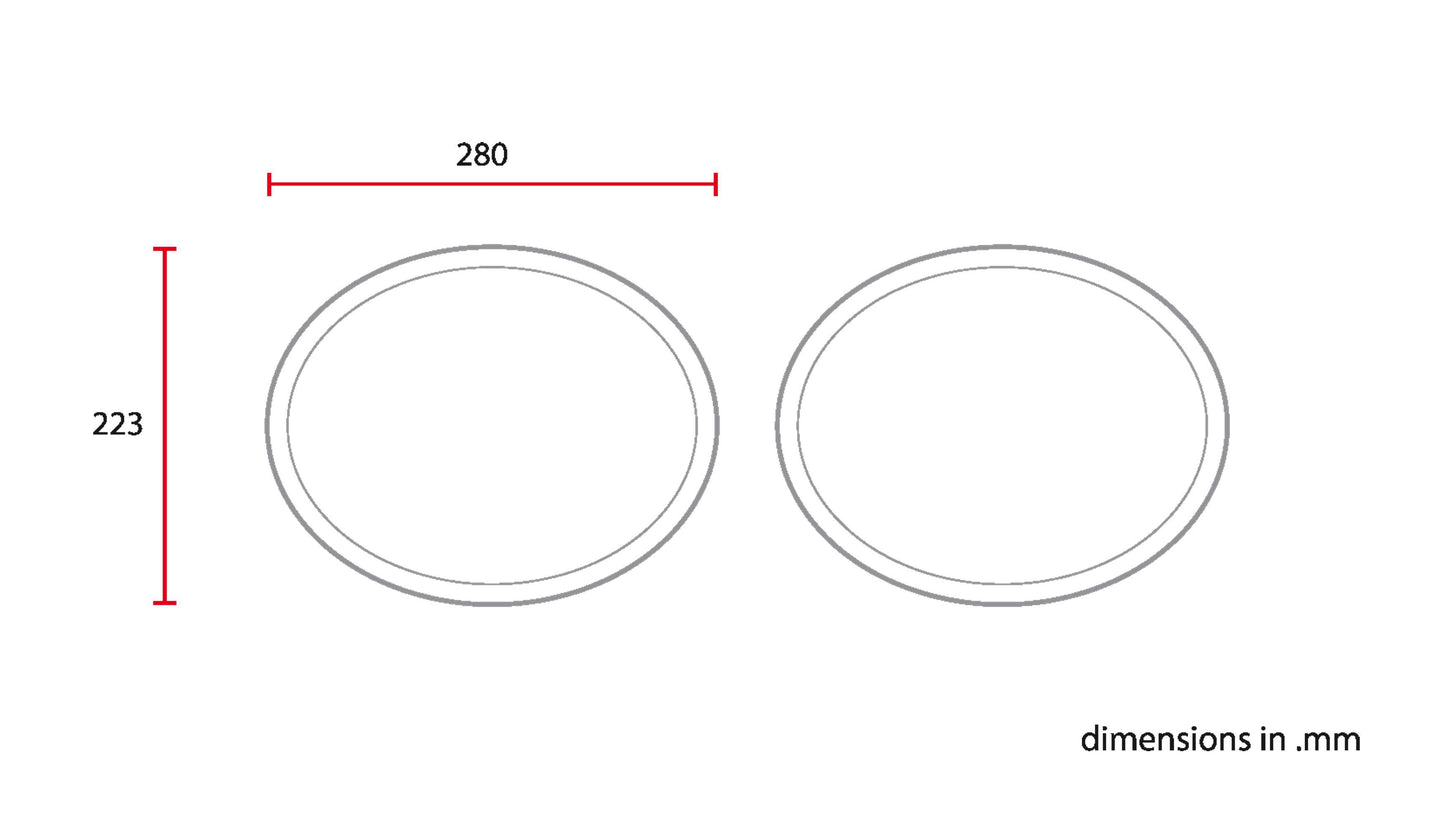 C-Racer Universal Vintage Oval Side Number Plates - USNP2