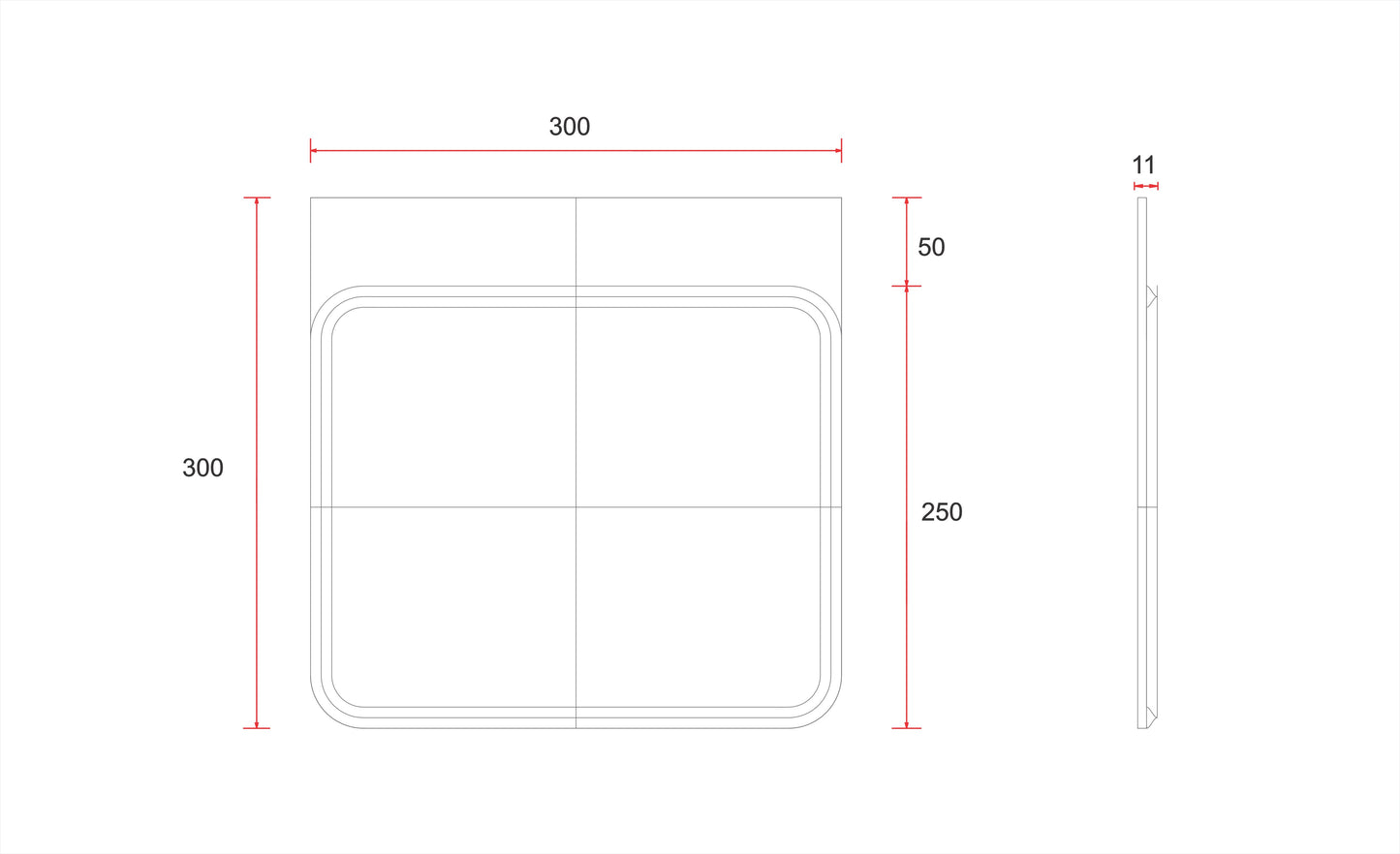 C-Racer Universal Square Side Number Plates - USNP3