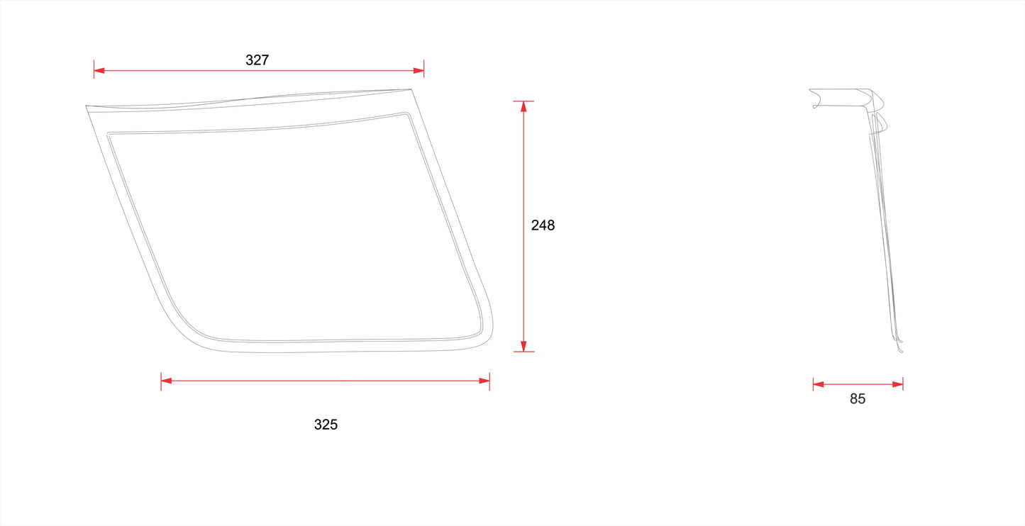C-Racer Square Side Number Plates for SCR4 Seat - USNP4