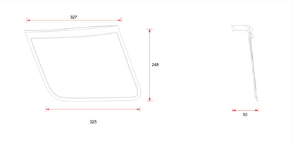 C-Racer Square Side Number Plates for SCR4 Seat - USNP4