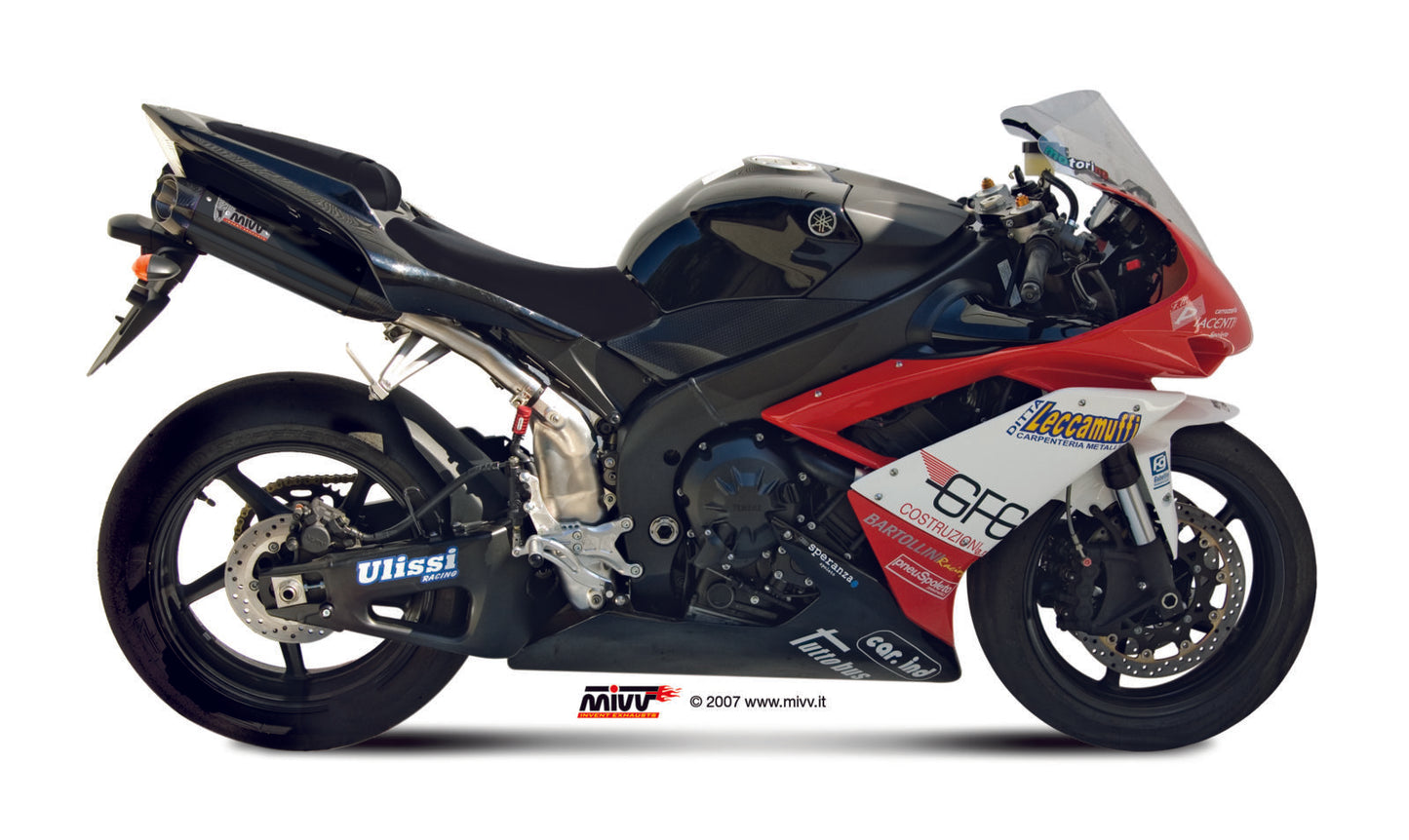 MIVV 2 Slip-on, Suono Black, Standard Exhaust For Yamaha YZF-R1 2007-2008