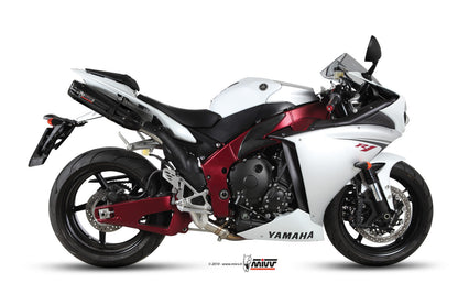 MIVV 2 Slip-on, Suono Black, Sub-code/Underseat Exhaust For Yamaha YZF-R1 2009-2014