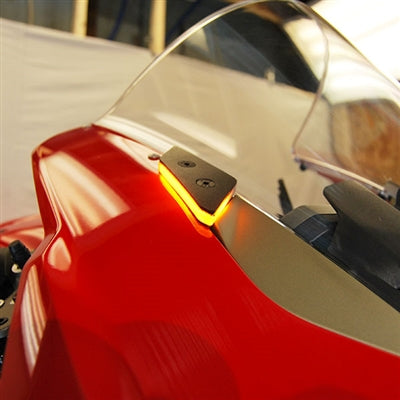 New Rage Cycles (NRC) Mirror Block off Front Turn Signals for the Ducati Panigale V2 (20-24)