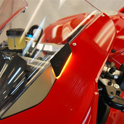 New Rage Cycles (NRC) Mirror Block off Front Turn Signals for the Ducati Panigale V2 (20-24)