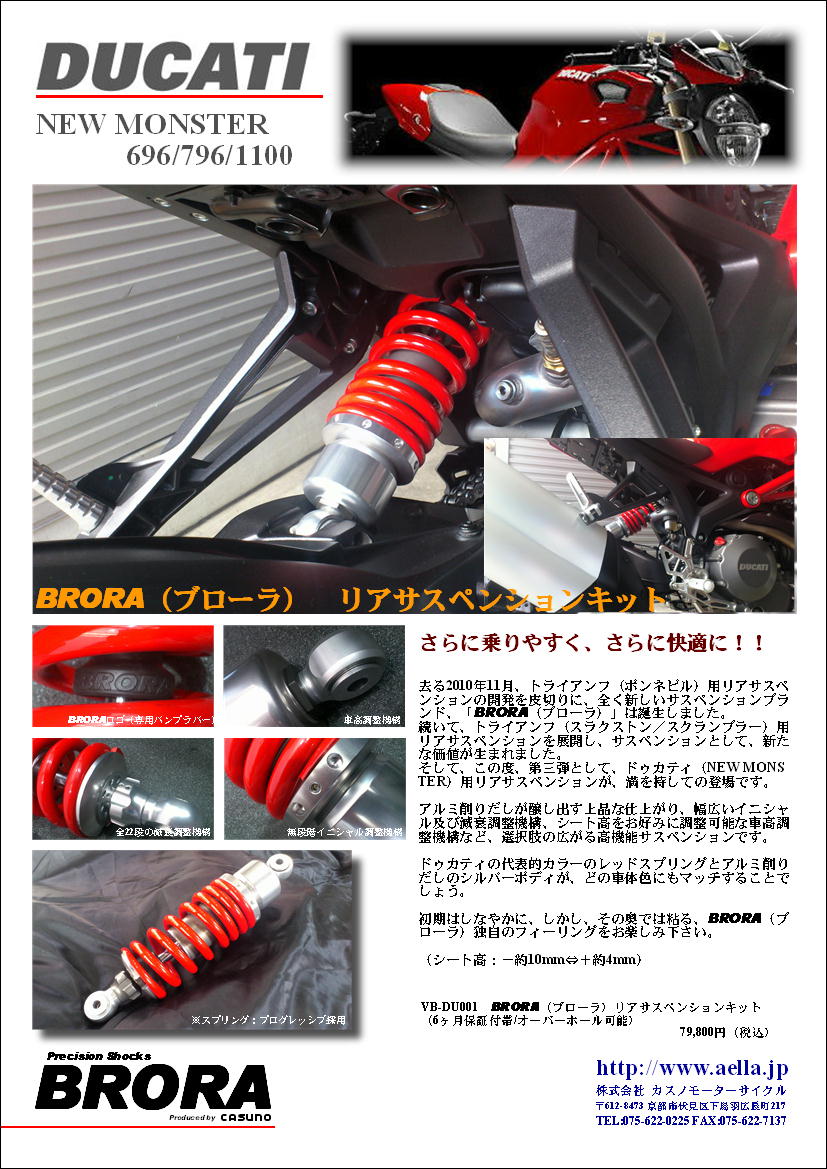 AELLA Brora Rear Suspension (Monster 696/796/1100)