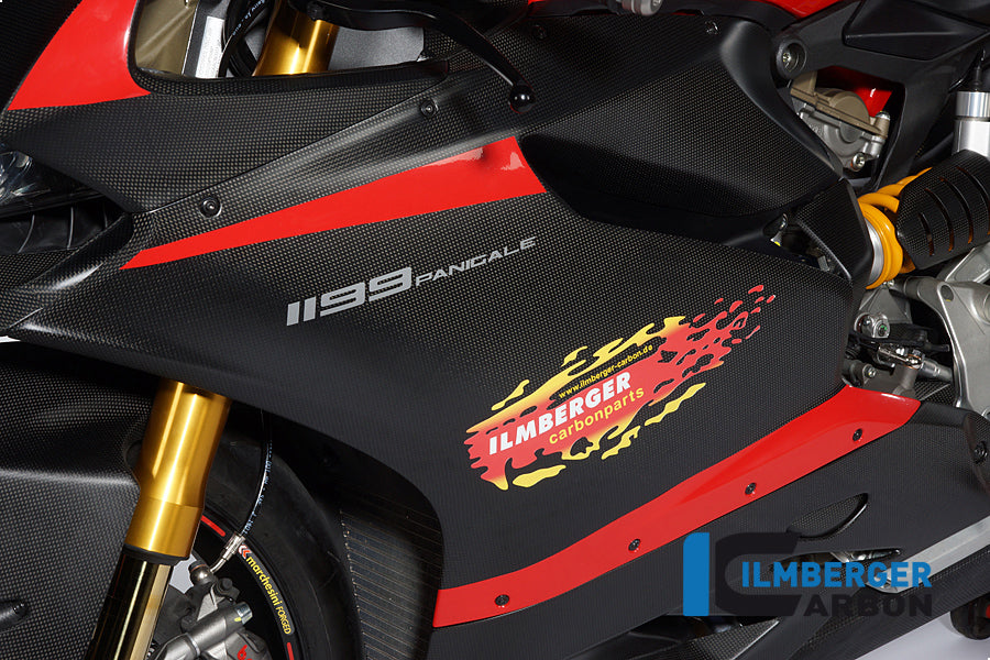 Ilmberger Carbon Fairing Side Panel, Left Side Matt for the Ducati 1199 Panigale '12-14 / 899 Panigale '13-14