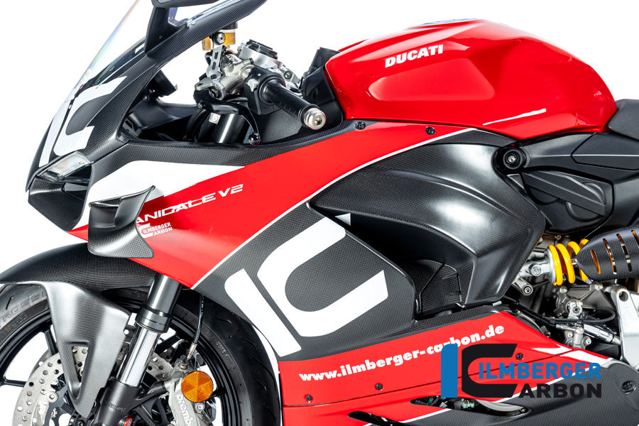 Ilmberger Carbon Fairing Side Panel, Left Side Prepared for the Winglet Ducati Panigale V2 '20-25