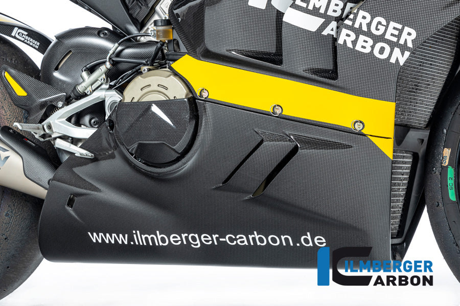 Ilmberger Carbon Bellypan for High Exhaust for the Ducati Panigale V4 S / V4 '22 Racing